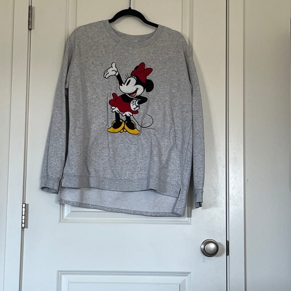 Minnie Mouse Grey Crewneck Sweater Size XXL - Picture 1 of 6